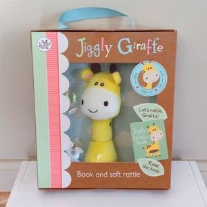 Jiggly Giraffe Soft Rattle & Board Book New Sealed